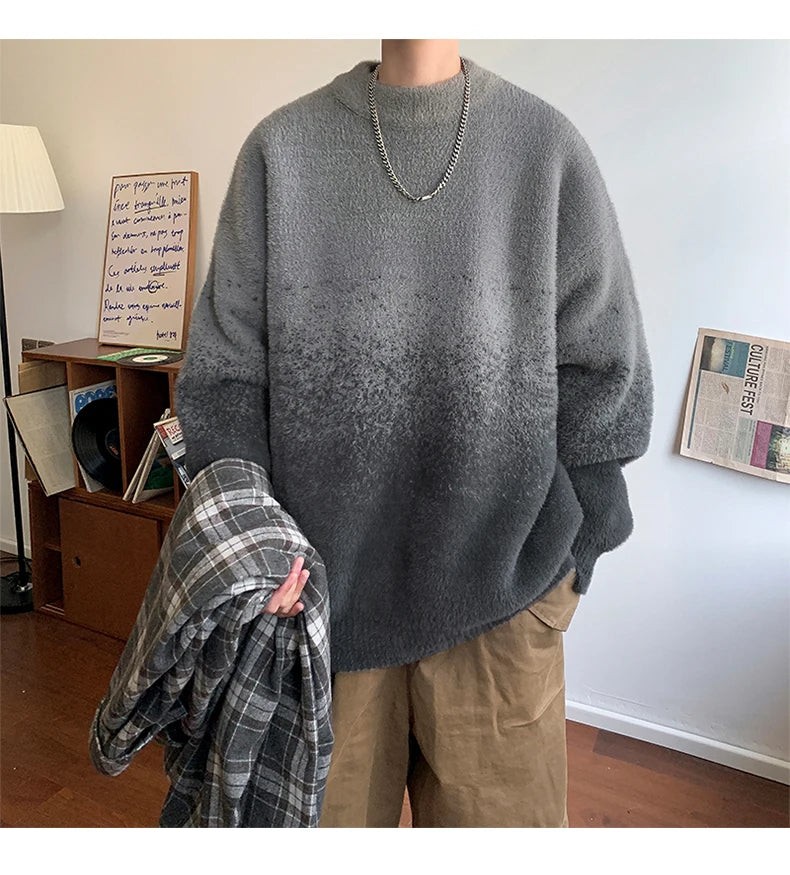 Overseized Plush Gradient Sweater