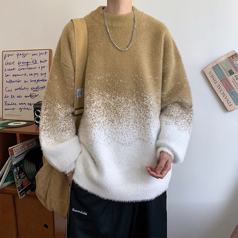 Overseized Plush Gradient Sweater