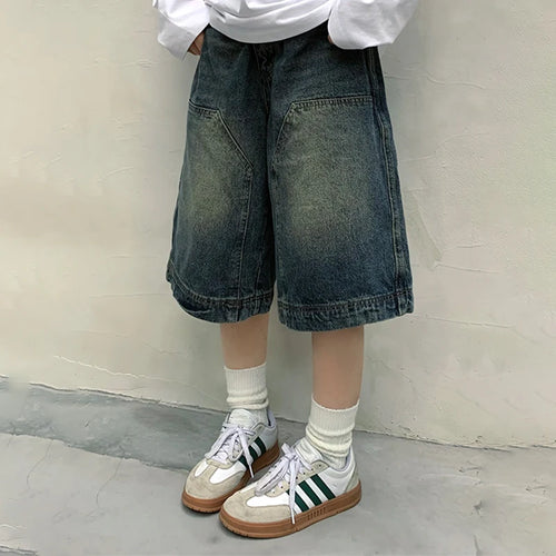 Baggy Jean Shorts Washed