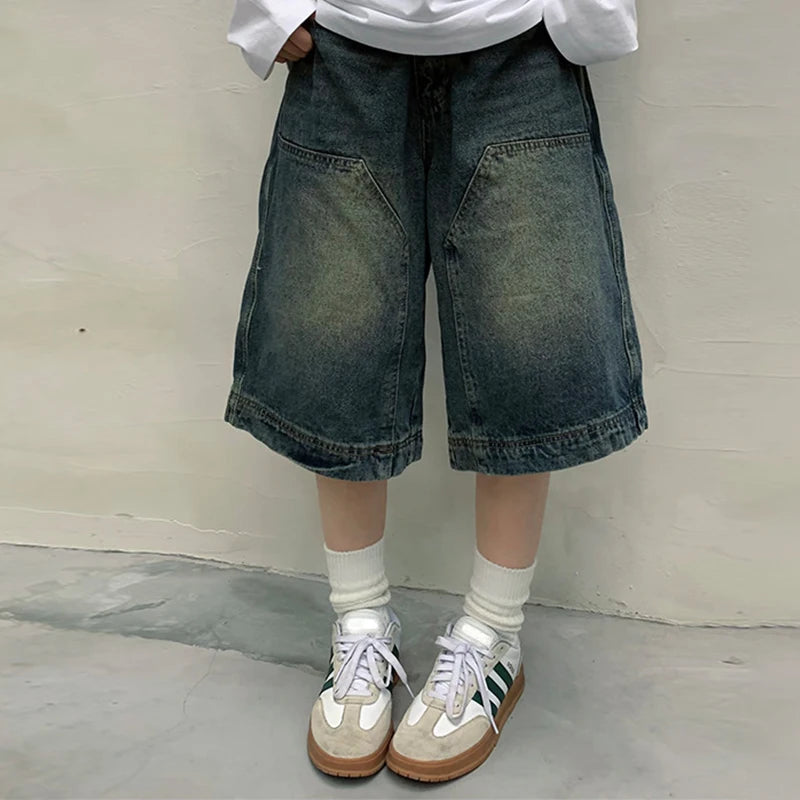 Baggy Jean Shorts Washed
